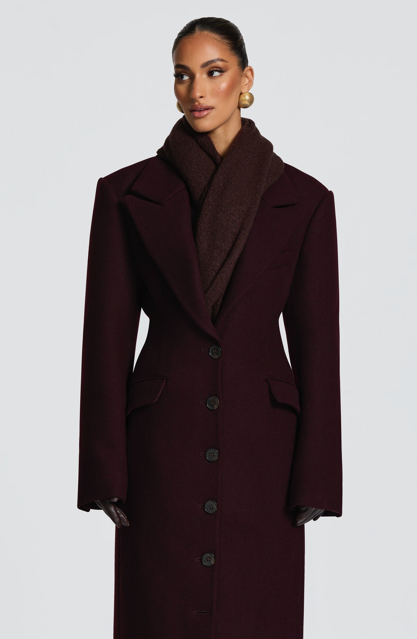 Talin Scarf - Plum Brown