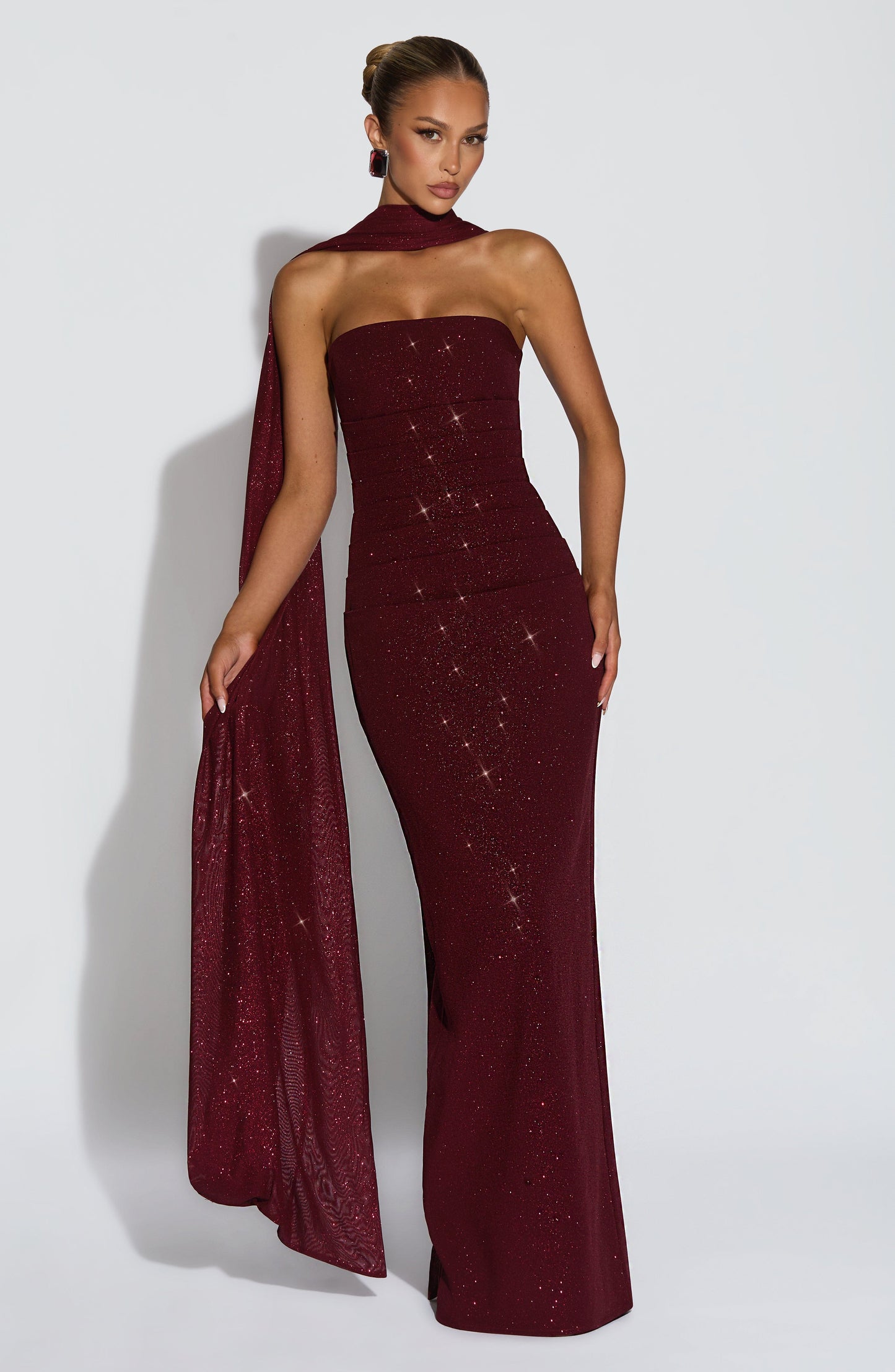 Agnes Shawl - Wine Sparkle
