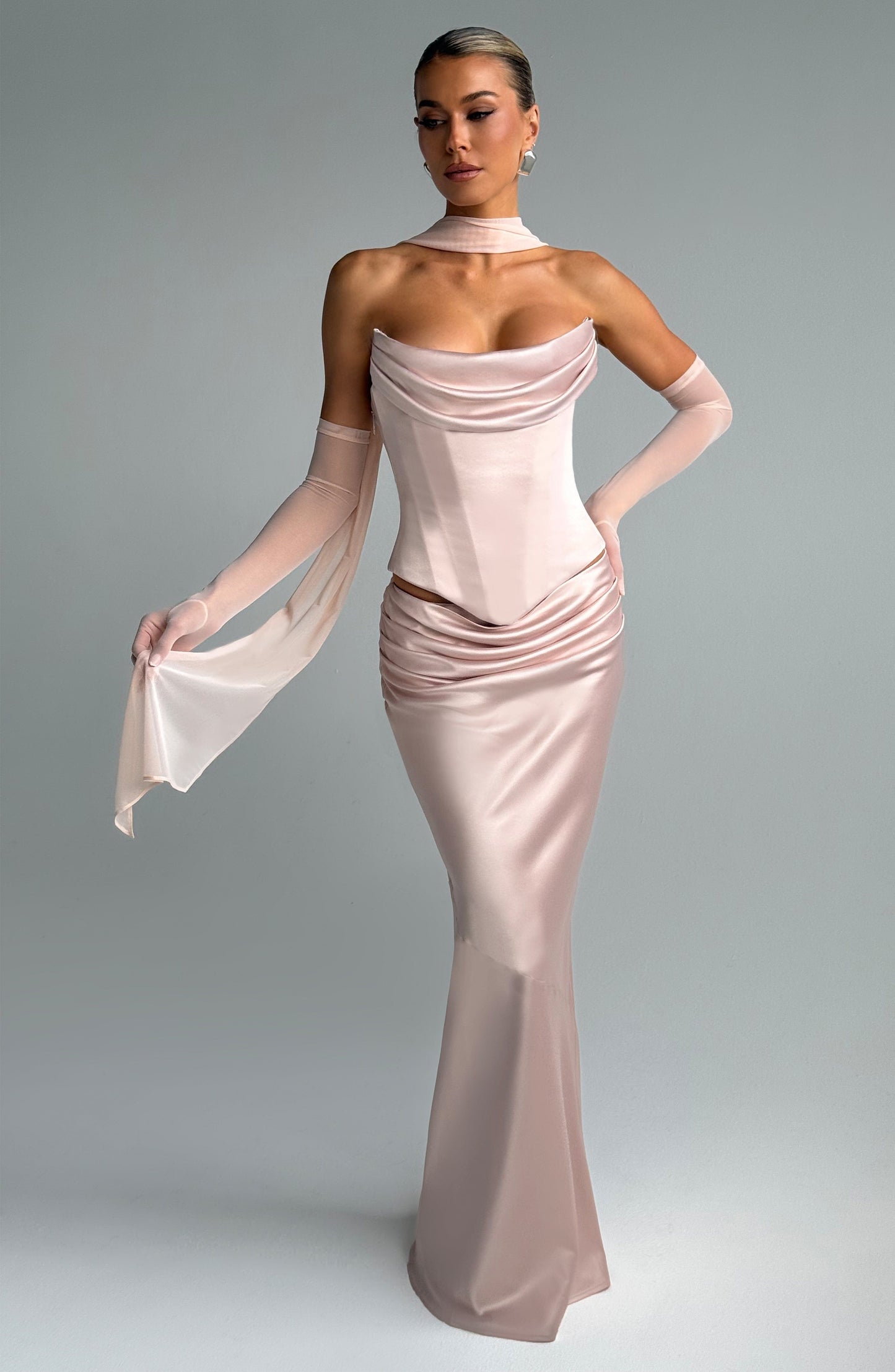 Bernadette Maxi Skirt - Soft Peach